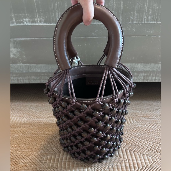 STAUD Handbags - NWT Staud Beaded Moreau Bag Chocolate